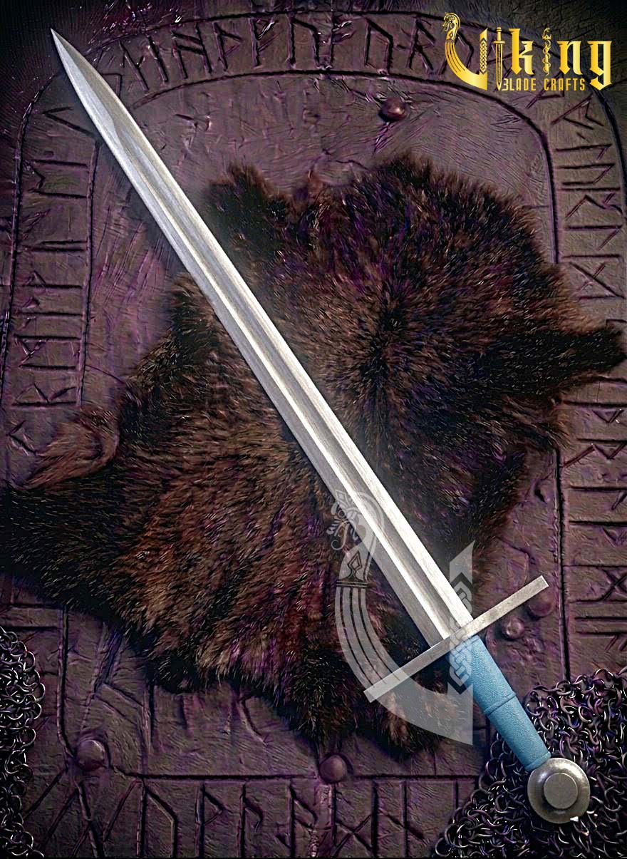 Handcrafted Medieval Single Handed Sword Replica With Leather Scabbard