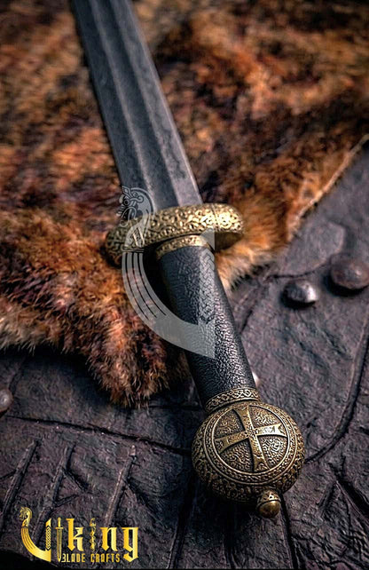 Handcrafted Medieval Cross Pattee Sword Replica Copper Alloy Case