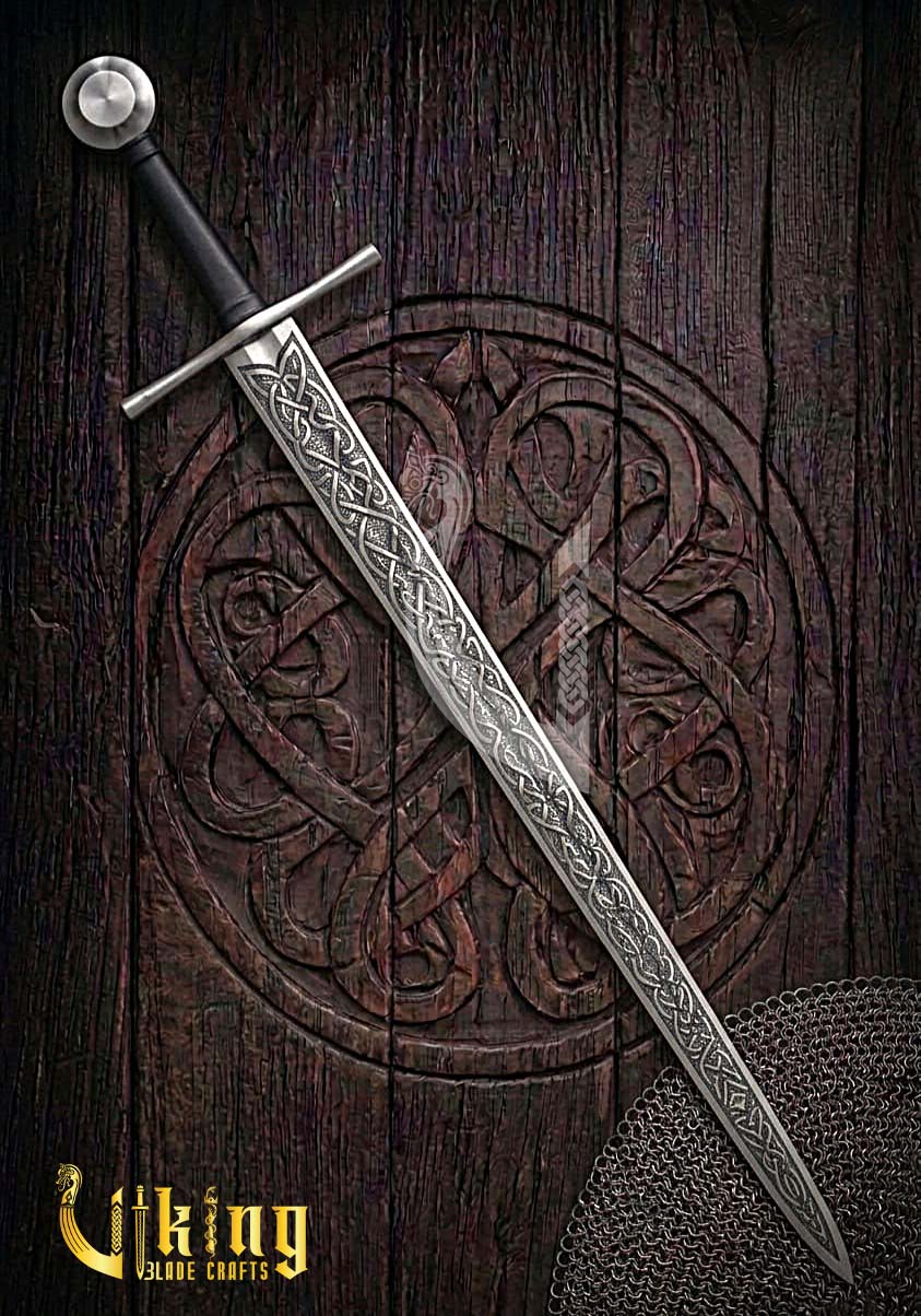 Handcrafted Norman Sword Replica: Medieval Knight Blade With Scabbard