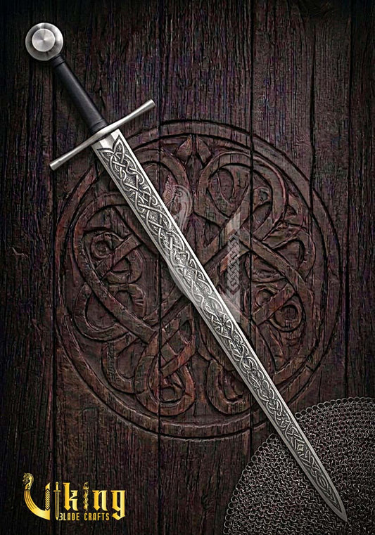 Handcrafted Norman Sword Replica: Medieval Knight Blade With Scabbard