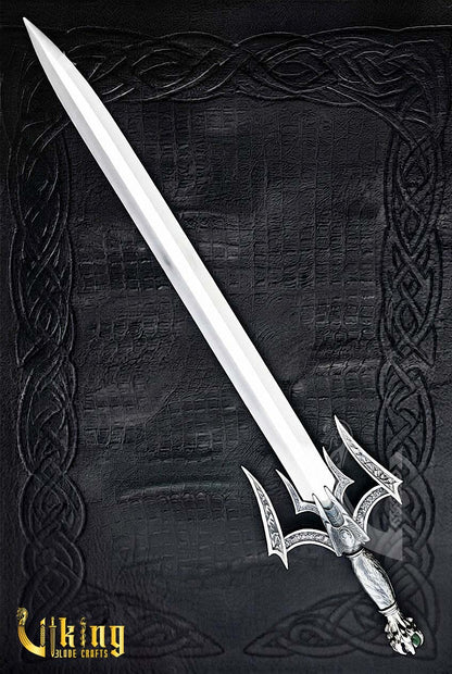 Handmade Steel Luciendar Sword of Light | Fantasy Sword Replica with Leather Sheath