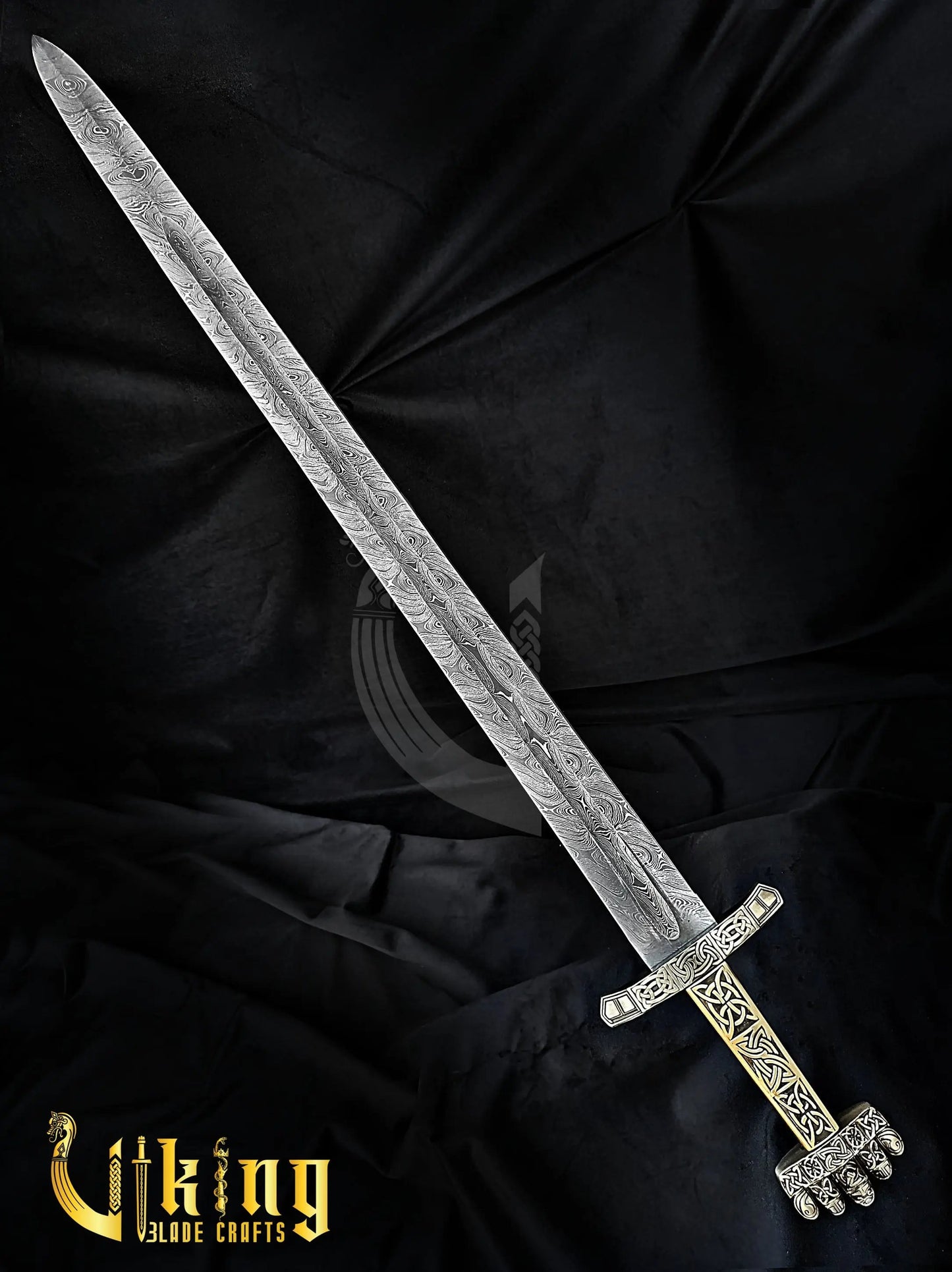 Handmade Damascus Steel Viking Sword – Medieval Replica Collectible Viking_Blade_Crafts