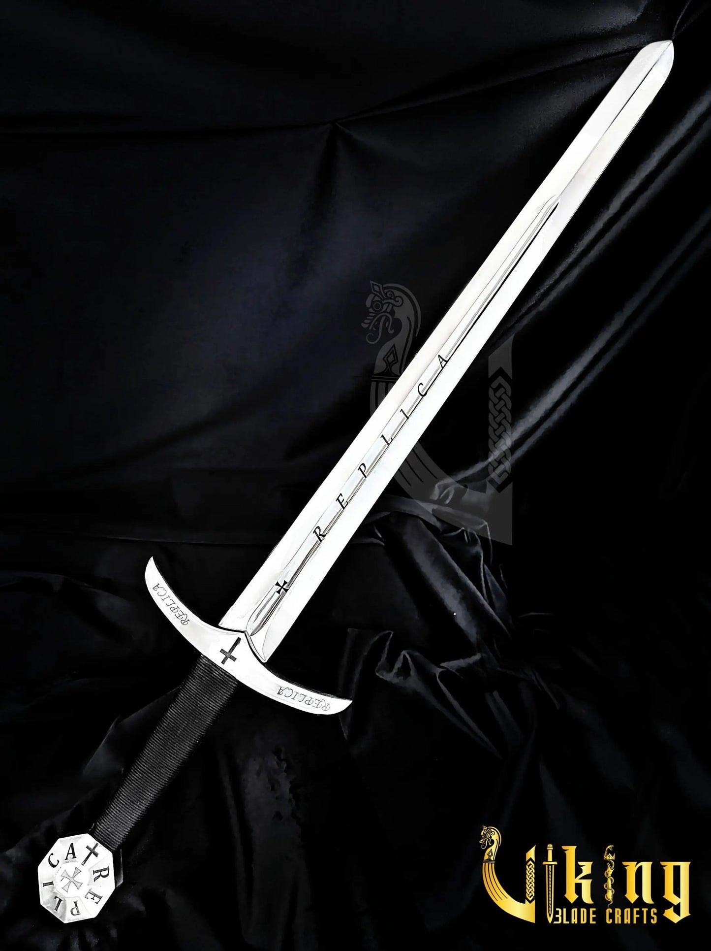 Templar Knight Sword – Medieval Replica Crusader Blade Collectible Viking_Blade_Crafts