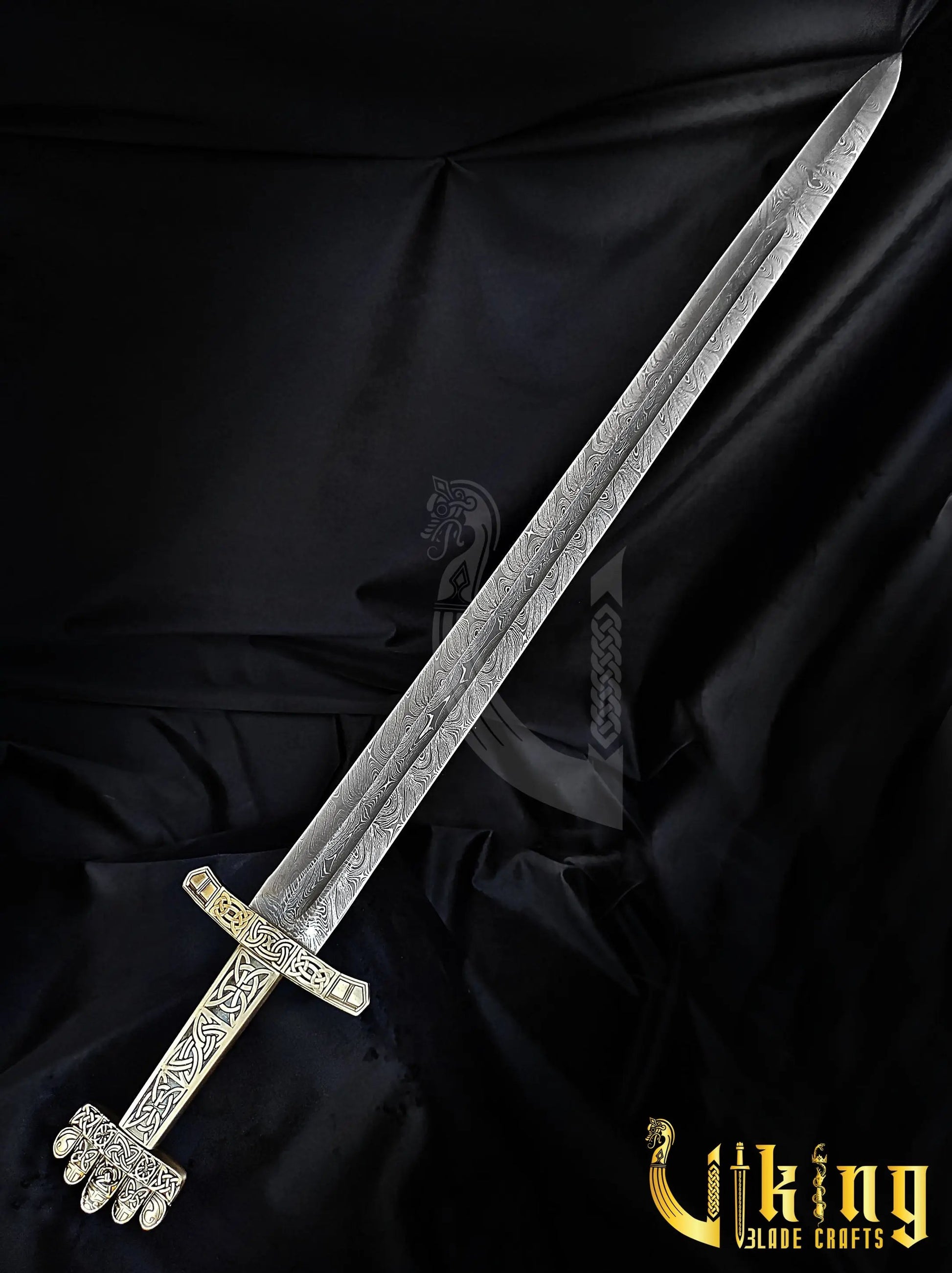 Handmade Damascus Steel Viking Sword – Medieval Replica Collectible Viking_Blade_Crafts