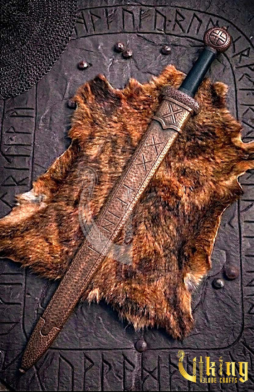 Premium Handcrafted Cross Pattee Knight Sword Replica With Copper Alloy Case