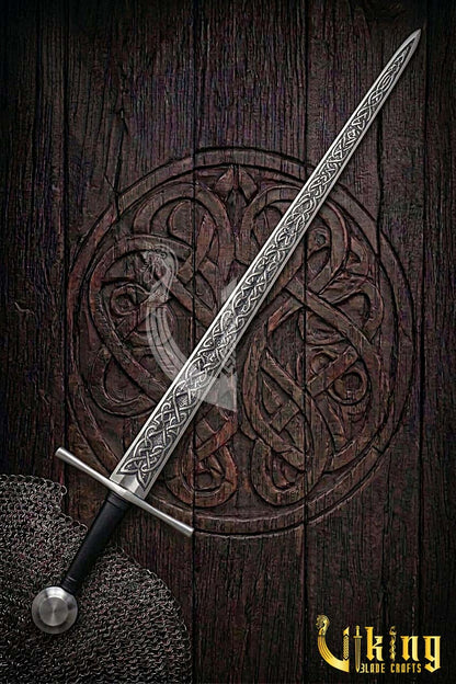 Handcrafted Norman Sword Replica: Medieval Knight Blade With Scabbard