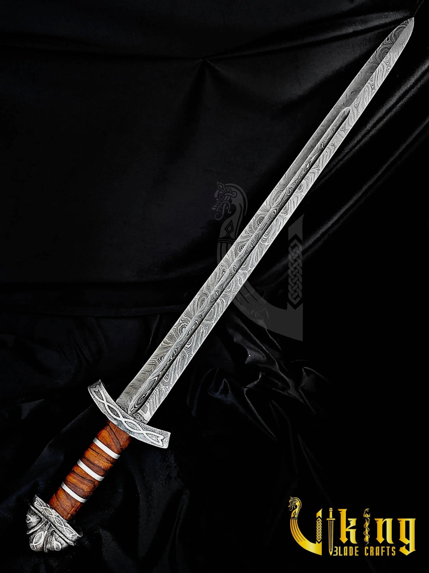 Handmade Damascus Steel Northmen Viking Sword with Scabbard Viking_Blade_Crafts