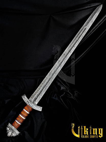 Handmade Damascus Steel Northmen Viking Sword with Scabbard Viking_Blade_Crafts