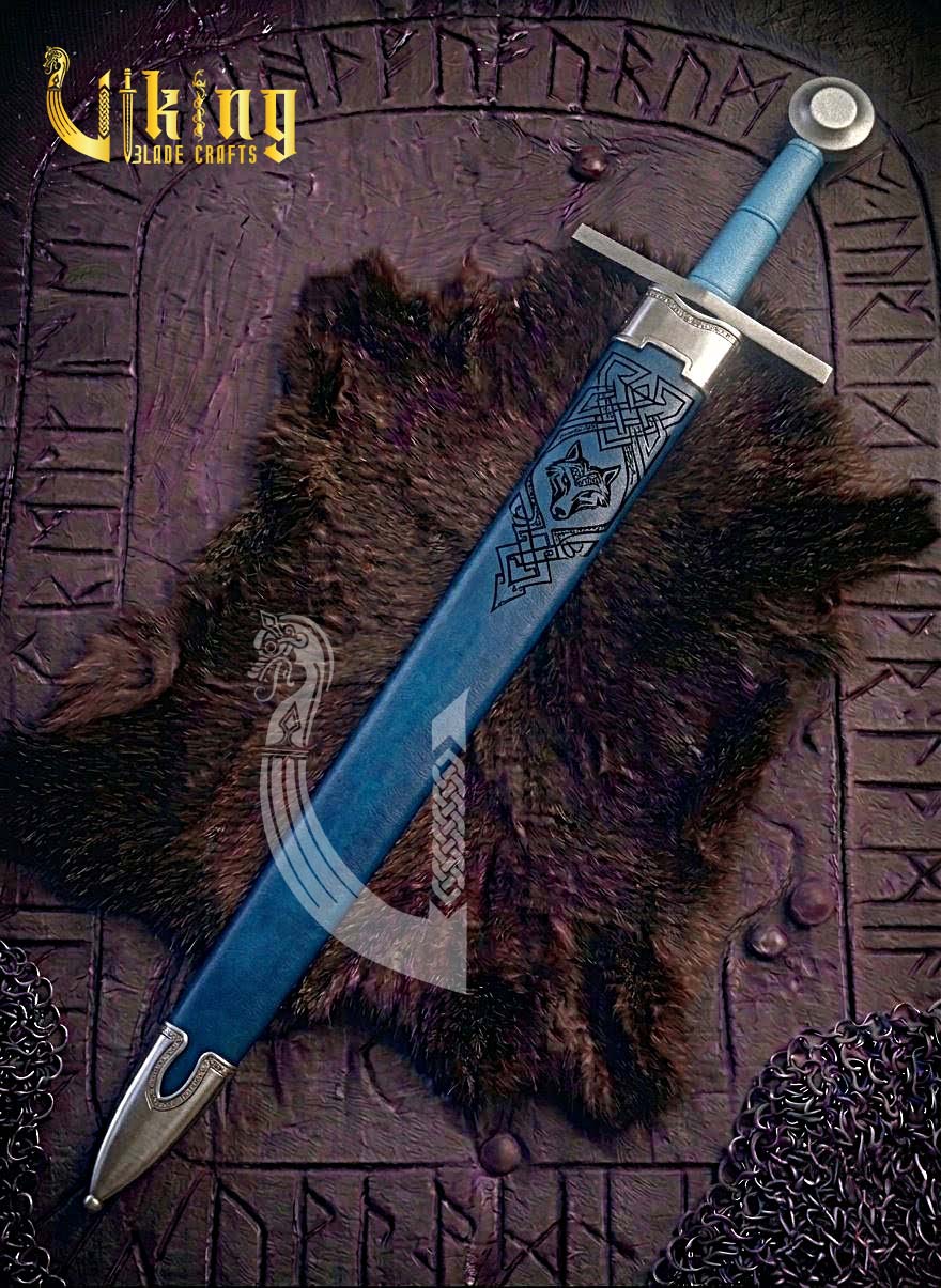 Handcrafted Medieval Single Handed Sword Replica With Leather Scabbard
