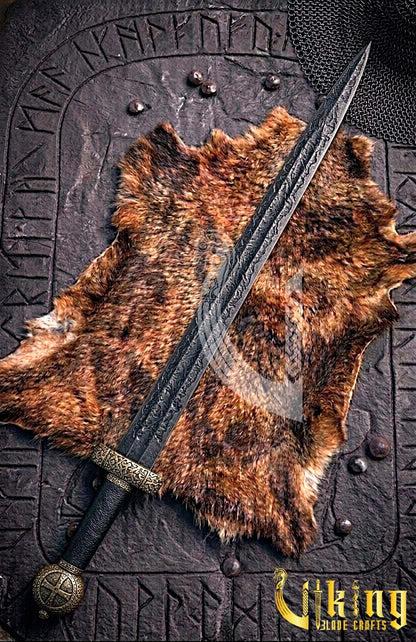Handcrafted Medieval Cross Pattee Sword Replica Copper Alloy Case