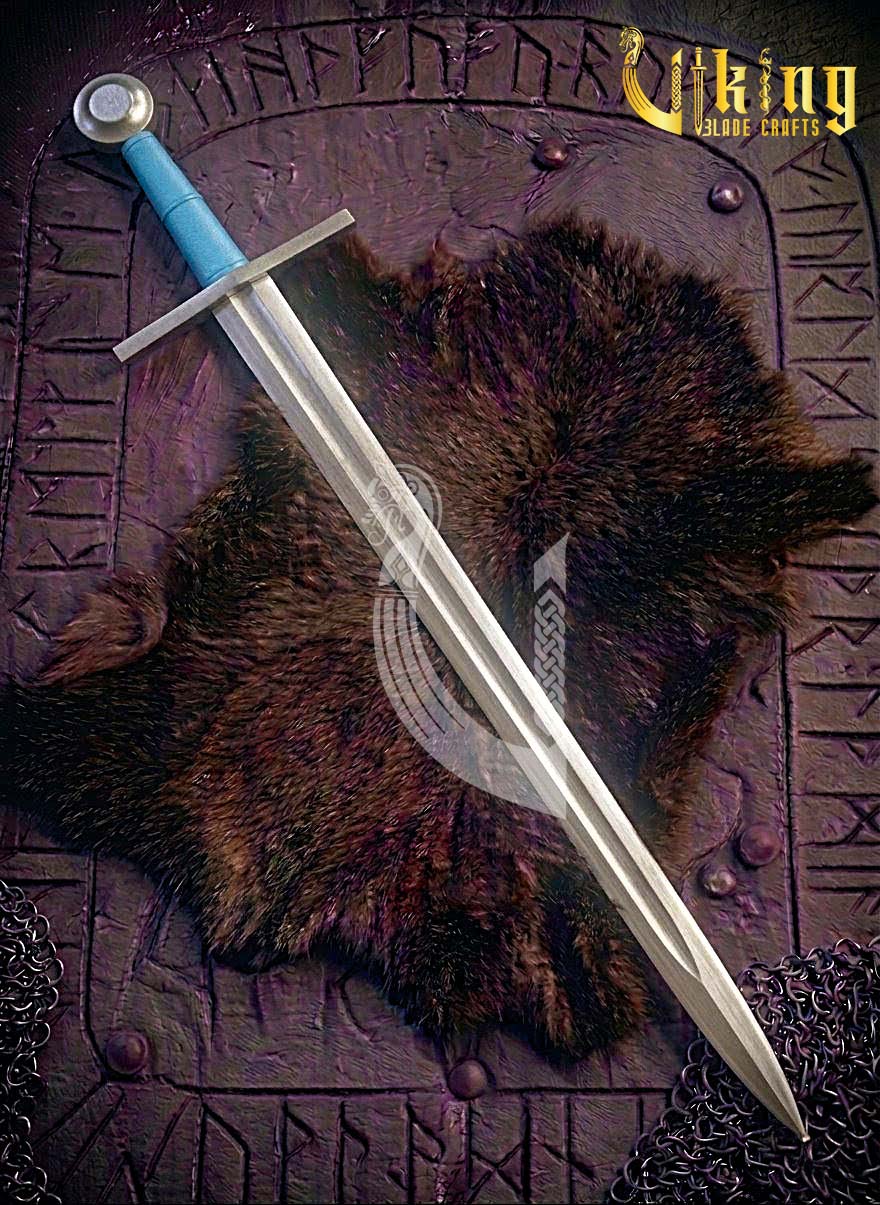 Handcrafted Medieval Single Handed Sword Replica With Leather Scabbard