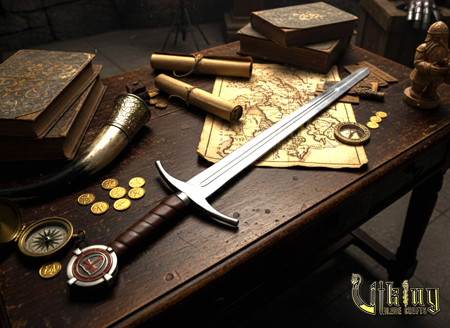 Accolade Sword of the Knights Templar – Handmade Medieval Collectible Blade