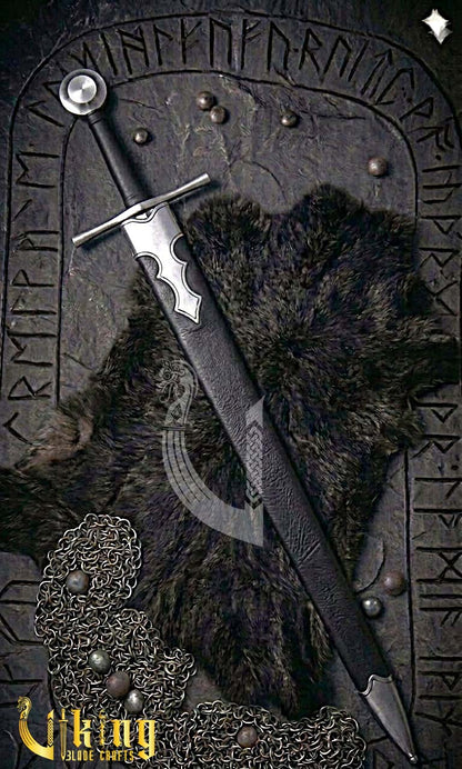 Handcrafted Norman Sword Replica: Medieval Knight Blade With Scabbard