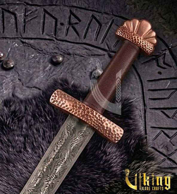 Stockholm 10th C Viking Sword Replica – Copper & Leather Scabbard