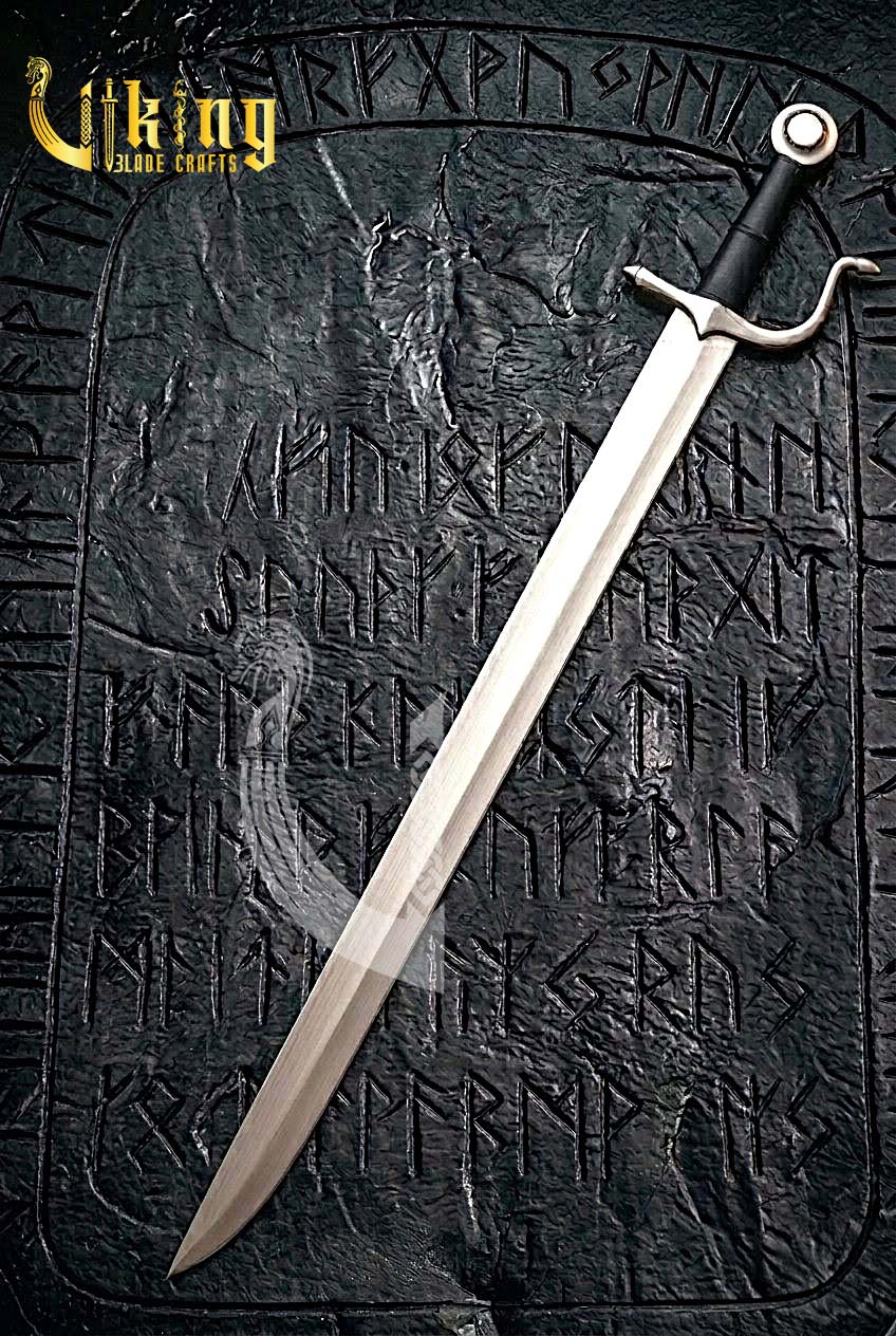 Handmade Medieval Falchion Sword | Langes Messer Steel Replica with S-Shaped Guard