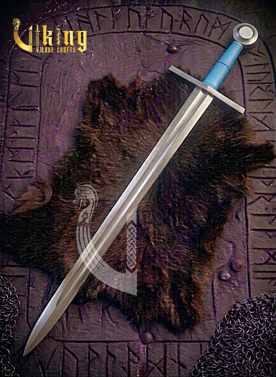 Handcrafted Medieval Single Handed Sword Replica With Leather Scabbard