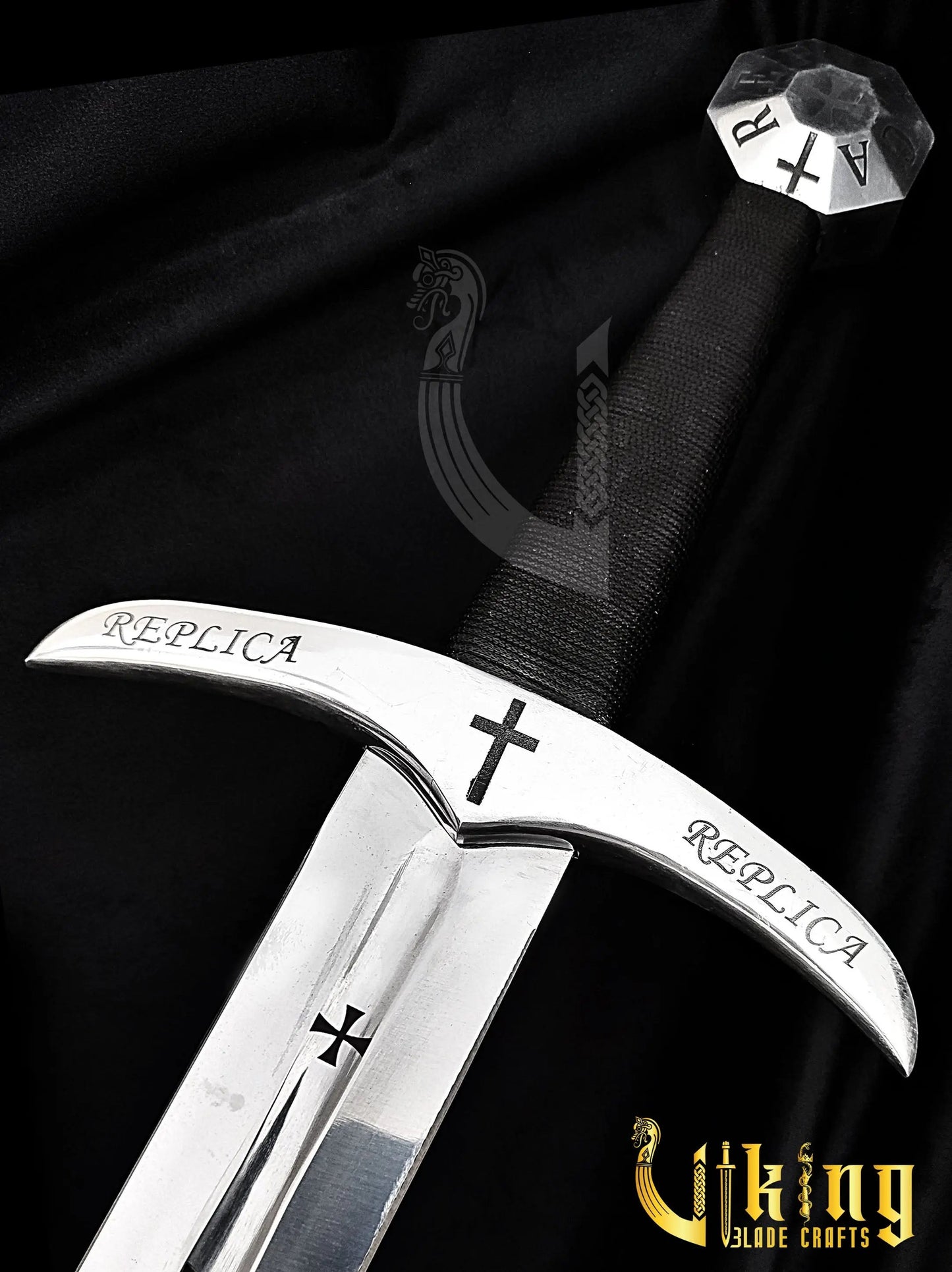 Templar Knight Sword – Medieval Replica Crusader Blade Collectible Viking_Blade_Crafts