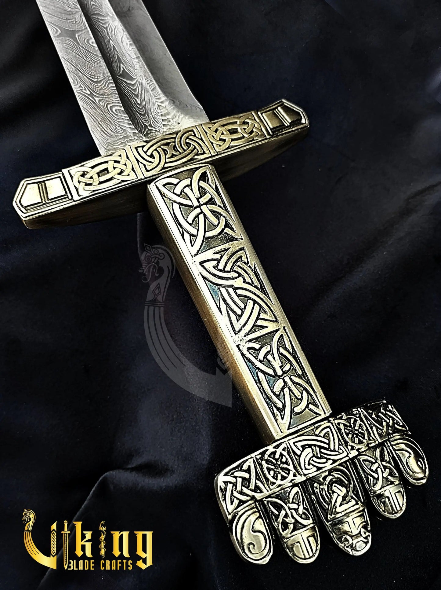 Handmade Damascus Steel Viking Sword – Medieval Replica Collectible Viking_Blade_Crafts