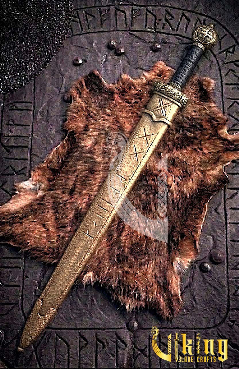 Handcrafted Medieval Cross Pattee Sword Replica Copper Alloy Case