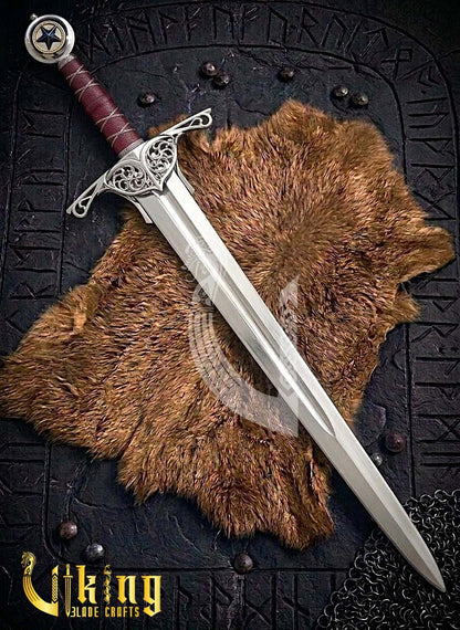 Elite Star Edition Pommel Knightly Sword: Classic Medieval Armor Piece