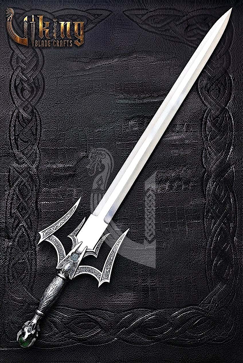 Handmade Steel Luciendar Sword of Light | Fantasy Sword Replica with Leather Sheath