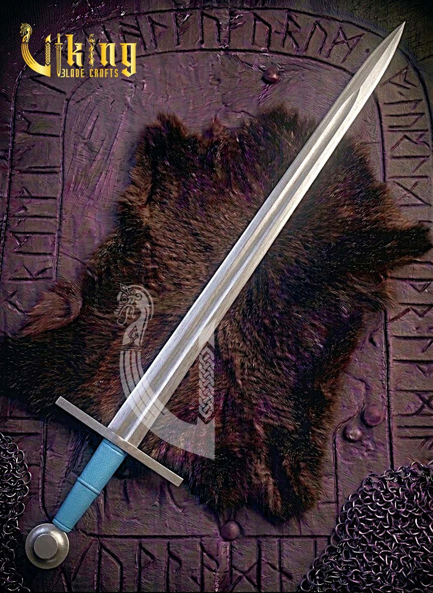 Handcrafted Medieval Single Handed Sword Replica With Leather Scabbard
