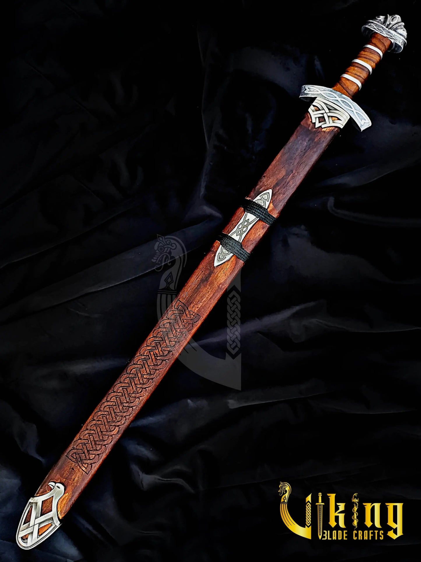 Handmade Damascus Steel Northmen Viking Sword with Scabbard Viking_Blade_Crafts