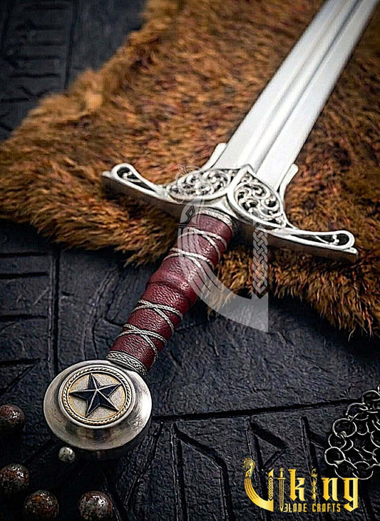 Elite Star Edition Pommel Knightly Sword: Classic Medieval Armor Piece