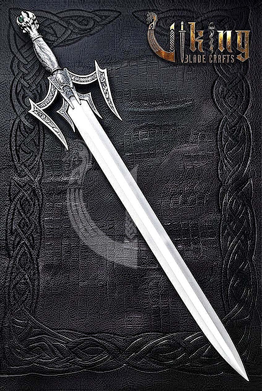 Handmade Steel Luciendar Sword of Light | Fantasy Sword Replica with Leather Sheath