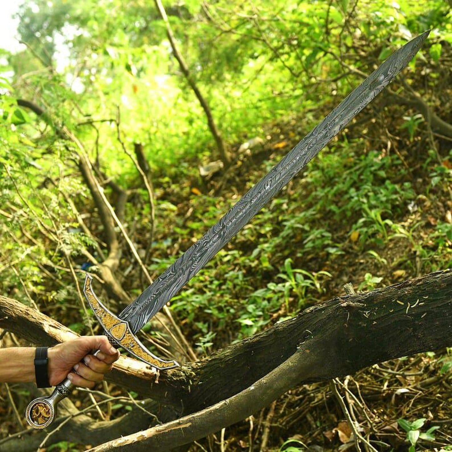 Handmade Damascus King's Longsword | Medieval Fantasy Blade
