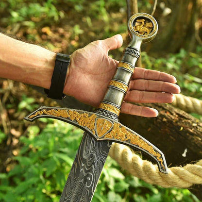 Handmade Damascus King's Longsword | Medieval Fantasy Blade