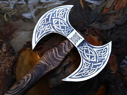 Handmade Double Head Viking Axe – Battle Ready High Carbon Steel Axe Viking_Blade_Crafts