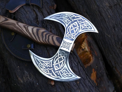 Handmade Double Head Viking Axe – Battle Ready High Carbon Steel Axe Viking_Blade_Crafts