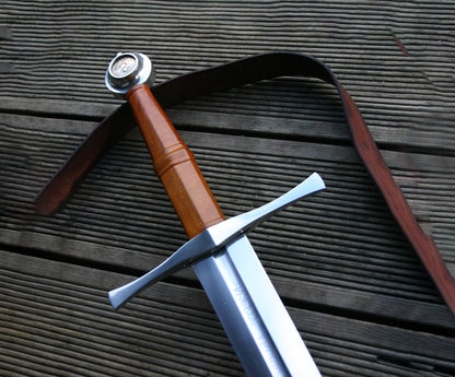 Hand-and-a-Half Knight Sword – Medieval Bastard Sword Replica Steel