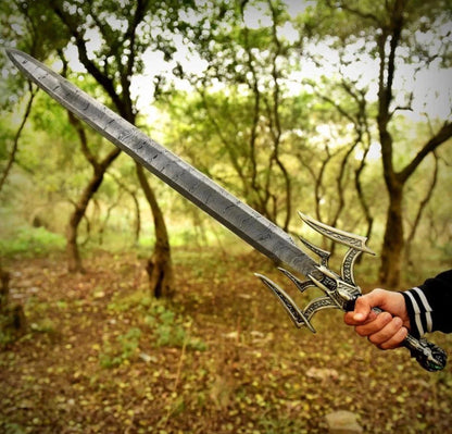 Handmade Damascus Luciendar Sword of Light | Fantasy Blade