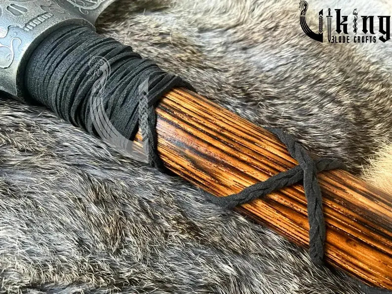 Skull War Hammer – Metal Engraved Filigree Carbon Steel Viking Tool