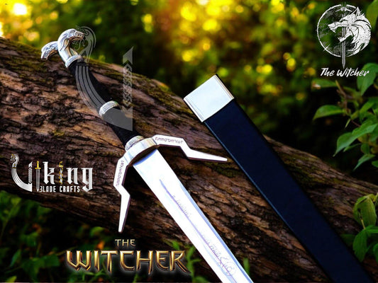Geralt of Rivia Steel Sword – Witcher Replica with Wall Mount & Scabbard
