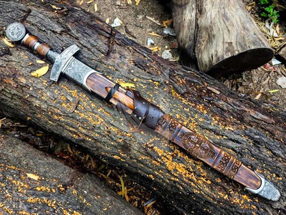 Hand-Forged Viking Sword – Custom Stainless Steel Norse Blade with Scabbard