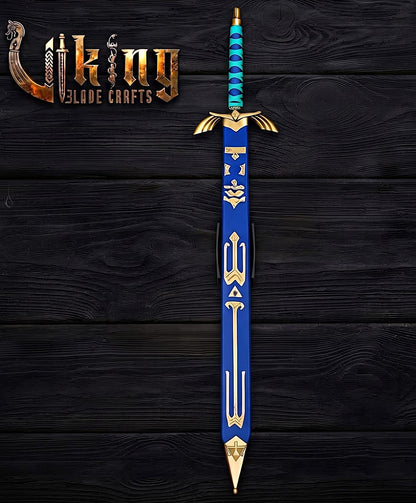 Zelda-Inspired Goddess Longsword | Blue or Black Handle | Matching Scabbard