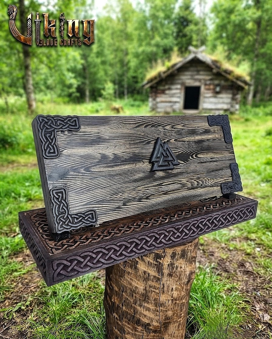 Norse Dragon Rosewood Axe 23" | Hand-Forged & Carved Viking Axe