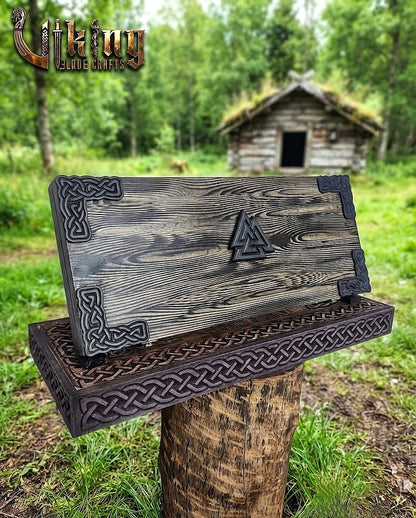 Hand-Forged 23" Norse Skull Carved Rosewood Axe | Skull Etched